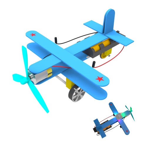 양날개 나무 풍력비행기(LED형)-1인용