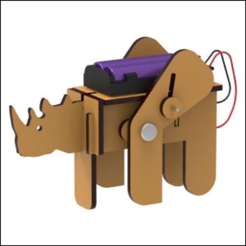 DIY 코뿔소 4족 로봇