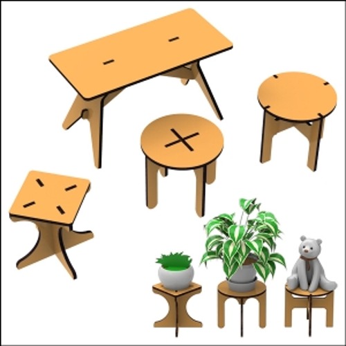 DIY 아이디어 가구 만들기-원형 십자 의자